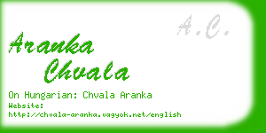 aranka chvala business card